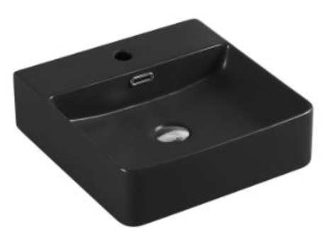 Square Counter Top Matte Black 420mm PW4242MB